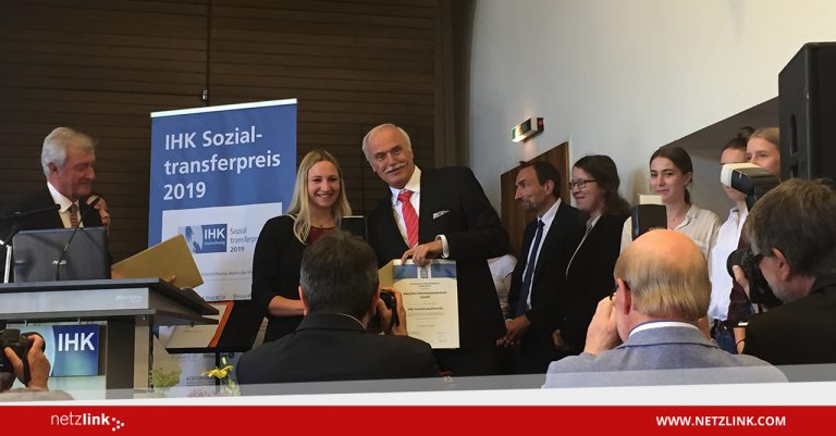 Netzlink bekommt IHK-Sozialtransferpreis 2019