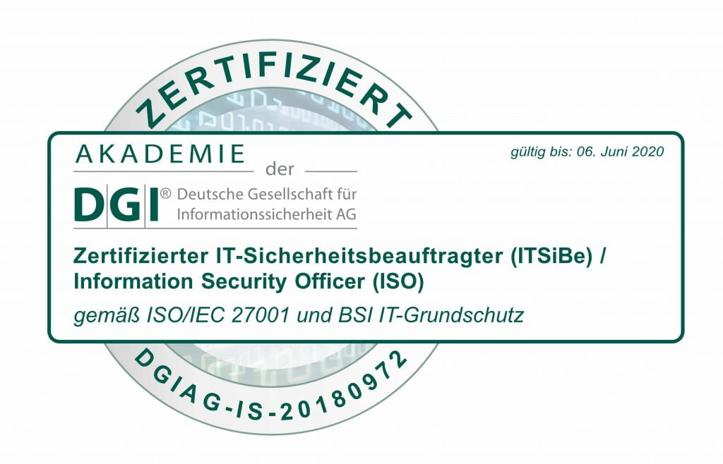 Sicherheitsbeauftragte Zertifizierung von netzlink