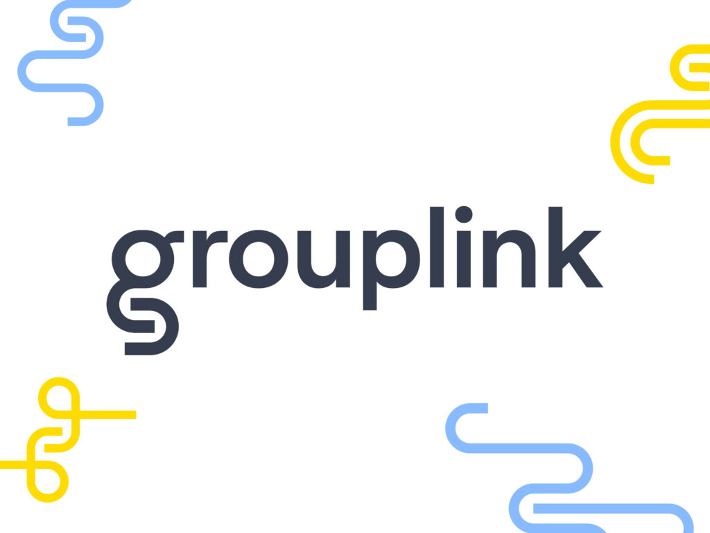 Gestaltung mit Grouplink Logo für CSRD-Site von Netzlink